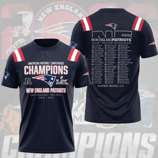 Discover New Englandd Patriiott 2026 3D T-Shirt Gift For Sport Fans