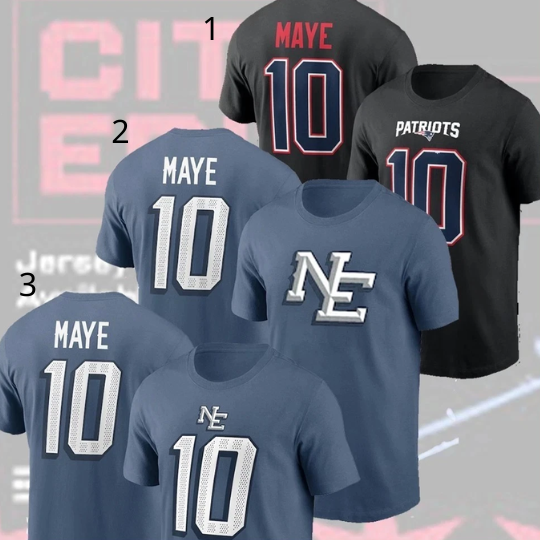 Discover Drake Maye #10 New England Team 2025 Rivalries T-Shirt