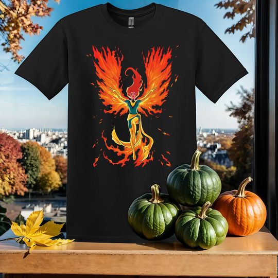 Discover Marvel X-Men Jean Grey Phoenix T-Shirt Tshirt T Shirt Hoodie Unisex Men Women Kids (S-5XL) | Gildan Top for Boys & Girls SY517