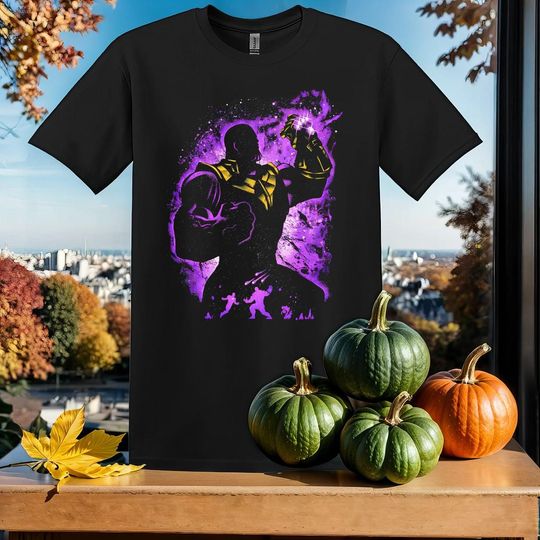 Retro Marvel Thanos Silhouette T-Shirt for Boys & Girls