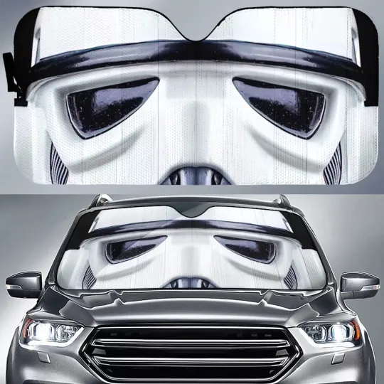 Stormtrooper Car Sun Shade, Darth Vader Star Wars Auto Sunshade