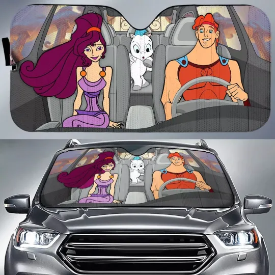 Hercules Movie Car Sun Shade for Hercules and Megara