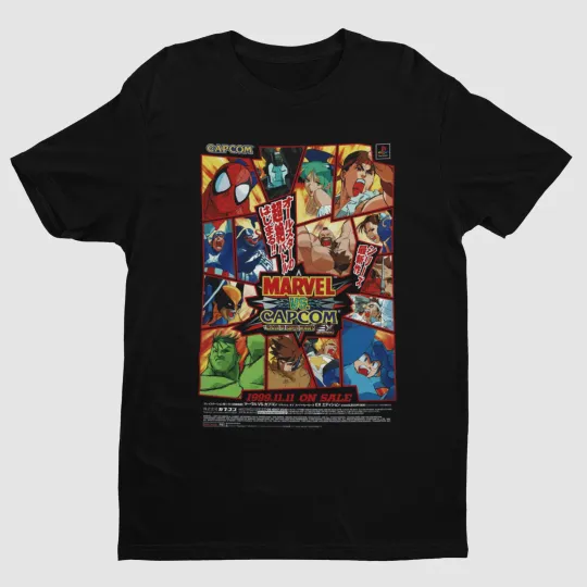 Discover Marvel vs Capcom Arcade Game Flyer Art Unisex T-Shirt