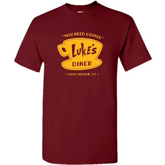 Luke's Diner Stars Hollow Coffee TV Show T-Shirt