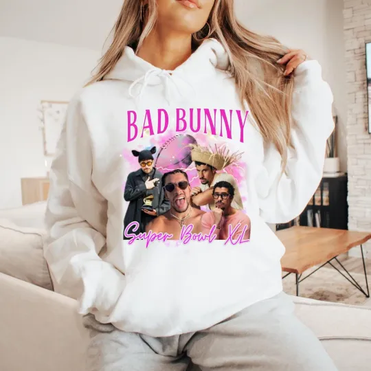 Discover Benito Bad Bunny Football Hoodie, Super Bowl 2026 Halftime Show
