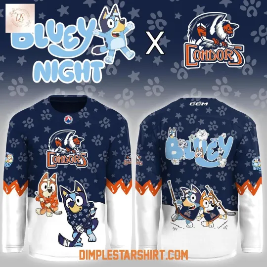 Discover Personalized Bakersfield Condors BlueyDad Night Game Hockey Shirt Men's Fan Gear
