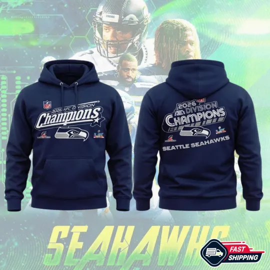 Seattle Seahawks 2026 Super Bowl AFC Champs Logo Hoodie