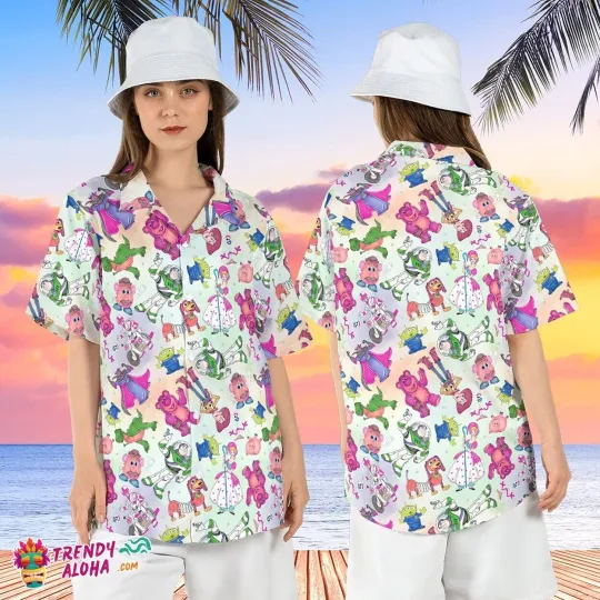 Discover Toy Story Characters Friends Pixar Summer Disney Aloha Shirt