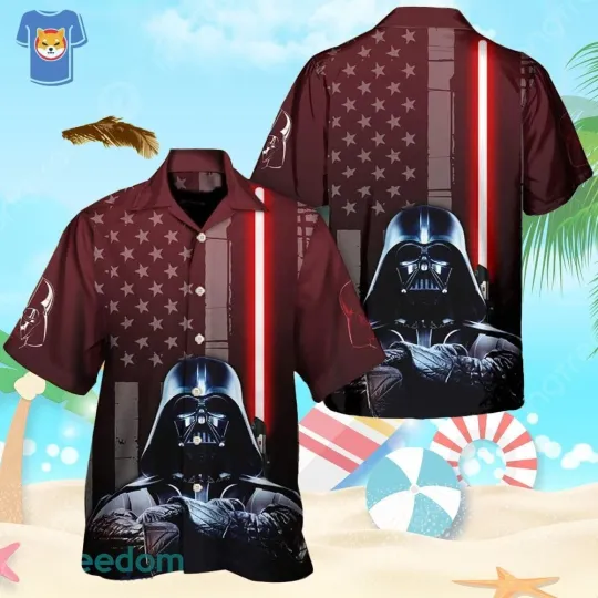 Discover Disney Star Warsdarth Vader American Flag Aloha Hawaiian Shirt
