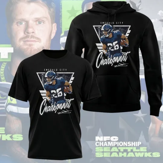 Discover Zach Charbonnet Sea.hawks 2026 Triangle Hoodie