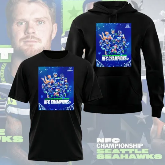 Discover Seahawks 2026 NFC Champions Poster Hoodie