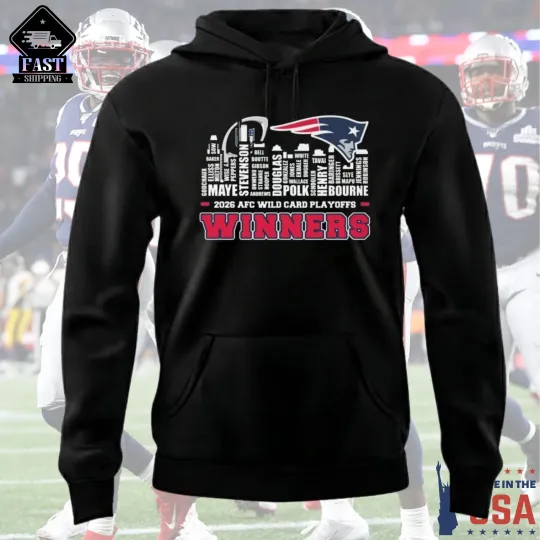 Discover NE Patriots 2026 AFC Wild Card Playoffs Winners Hoodie