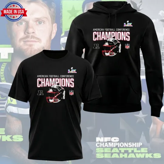 Discover NE Patriots 2025 AFC Champions Helmet Hoodie