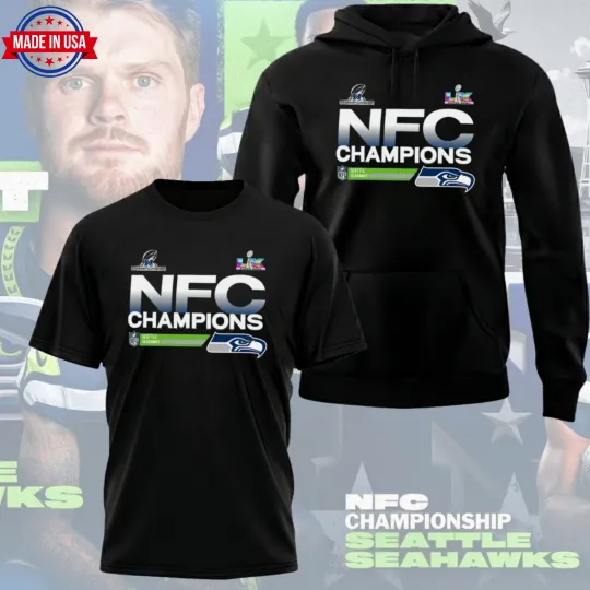 Discover Seahawks 2025 2026 NFC Champions Hoodie