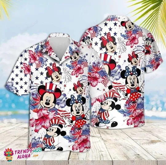 Discover Disney Mickey Friends Match Disney Cruise Hawaiian Shirt Tee