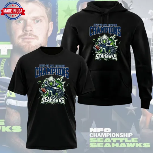 Discover Seahawks 2025 NFC Conference Champs Hoodie