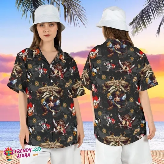 Discover Mickey Friends Pirates Caribbean Cruise Aloha Disneyland Shirt