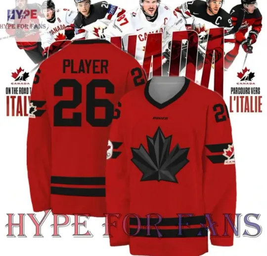 Discover Canada National Olympic 2026 Red Hockey Jersey