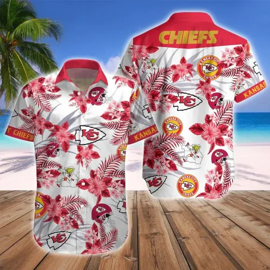 Discover Kansas City Football Team Chiefss Hawaiian Button Down Shirt