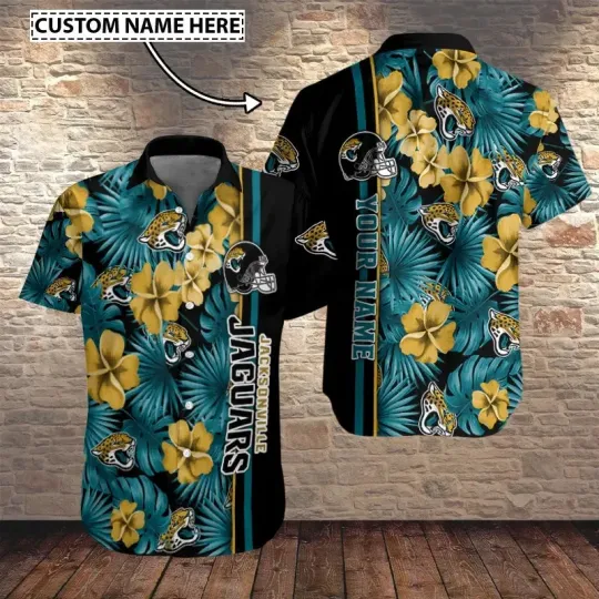 Discover Jacksonville Football Team Jaguarss Hawaiian Button Down Shirt
