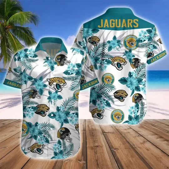 Jacksonville Football Team Jaguarss Hawaiian Button Down Shirt
