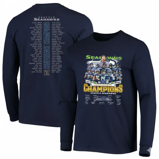 Discover Seattle Seahawks 2025 NFC Championship 2Sided Long Sleeve, Gift For Fans
