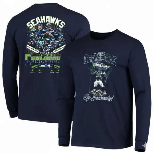Seattle Seahawks NFC Champions 2025 26 Long Sleeve, Gift For Fans