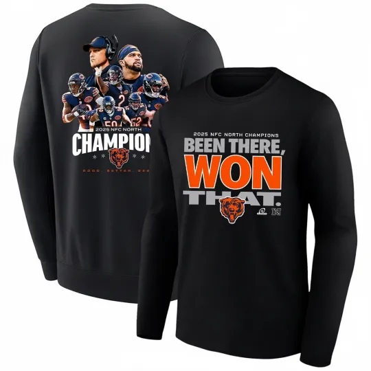 Chicago Bears 2025 NFC North Division Champions Two Long Sleeve