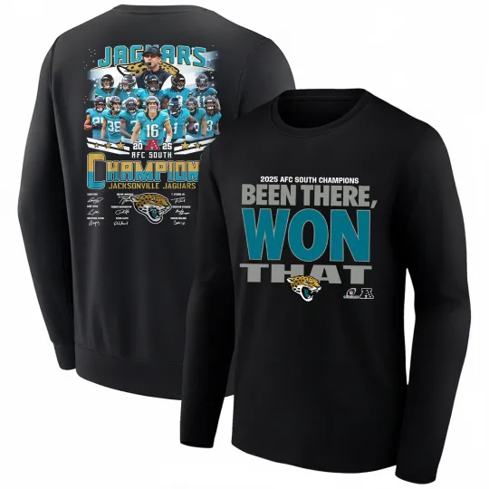 Discover Jacksonville Jaguars 2025 AFC South Division Champions Two Long Sleeve
