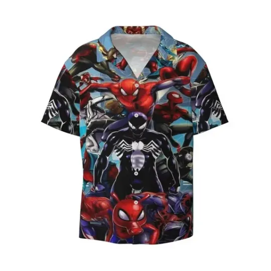 Discover Disney Marvel Spider Man Assemble Aloha Hawaiian Shirt
