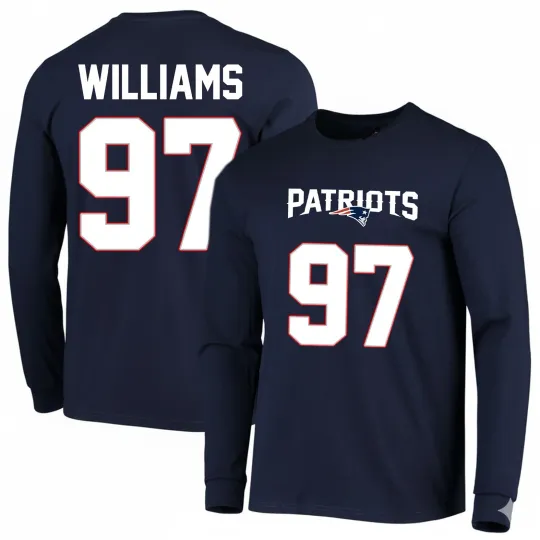 Discover Milton Williams #97 Patriots Name and Number Two Long Sleeve, Gift For Fans