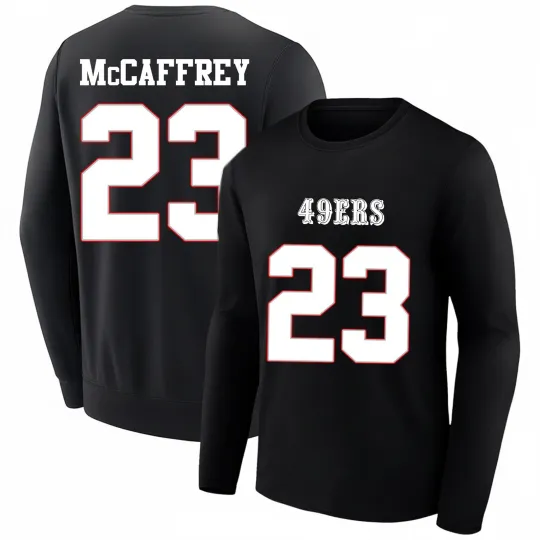 Discover Christian McCaffre #23 49ers Name and Number Two Long Sleeve, Gift For Fans