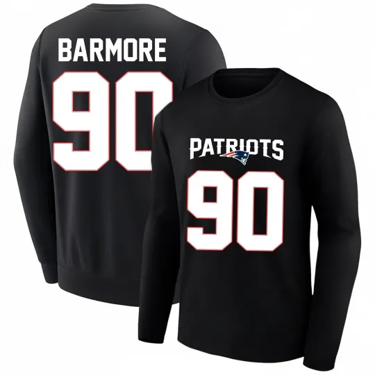 Discover Christian Barmore #90 Patriots Name and Number Two Long Sleeve, Gift For Fans