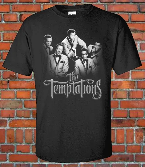 Discover The Temptations R&B Singer Graphic T-Shirt in Black and White