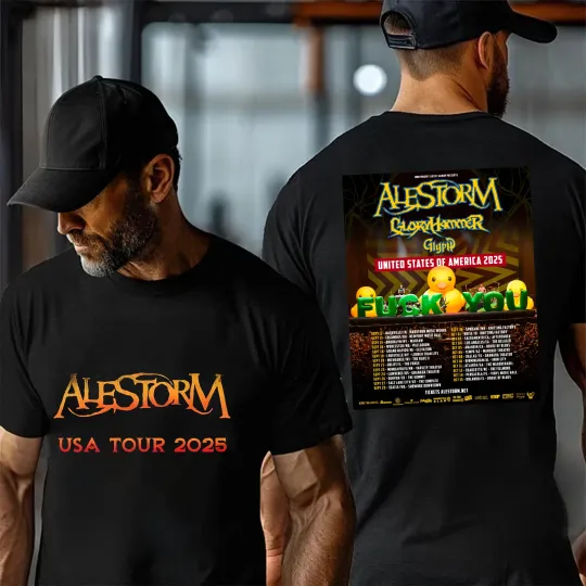 Discover Alestorm United Sates Of America 2025 Tour Dates List T-Shirt, Gift For Fans