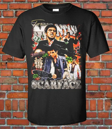 Scarface 90s Bootleg Style Graphic T-Shirt