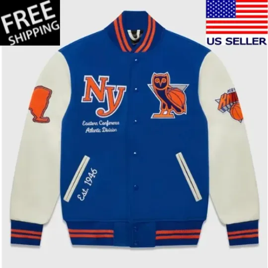 Discover New York Knicks Varsity Blue Wool  Sleeves Men's Letterman Jacket