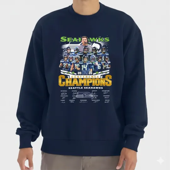 Discover Seattle Seahawks 2025 NFC Champions Legend Sweatshirt