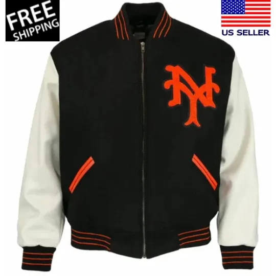 Discover 1951 New York Giants Black Wool Sleeves Men's Varsity Jacket