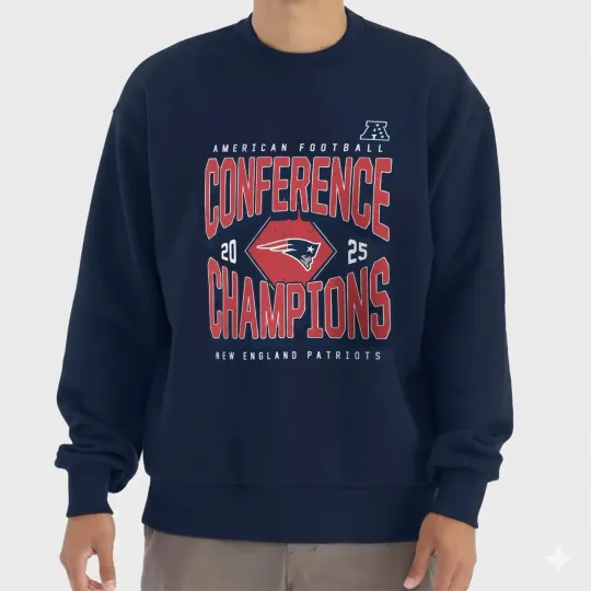 New England Patriots 2025 AFC Champions Sweatshirt!!