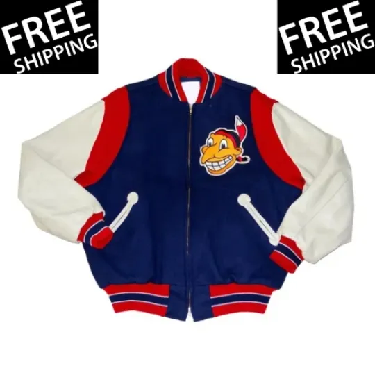 Discover 1948 Cleveland Indians Varsity Wool Sleeves Letterman Jacket