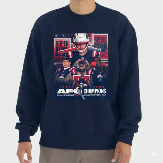 New England Patriots 2025 AFC Champions Sweatshirt