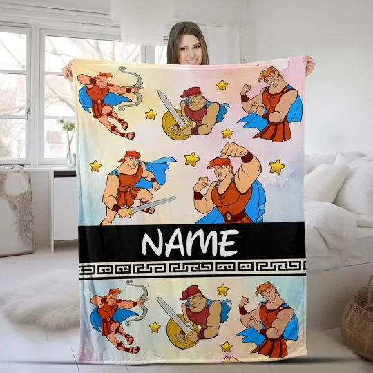 Discover Personalized Name Hercules Bedding Decor, Disneyland Blanket, Best Friend, Walt