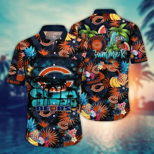 Discover Chicago Bears Tropical Paradise Hawaiian, Gift For Fans, Gift For Friends