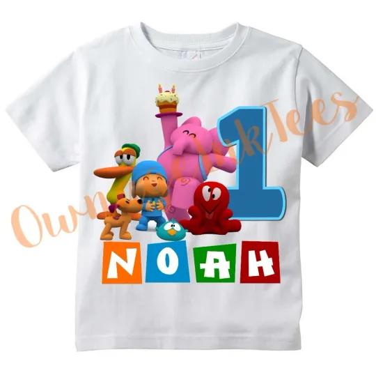 Discover Pocoyo Number Custom T-Shirt for Birthday Gift