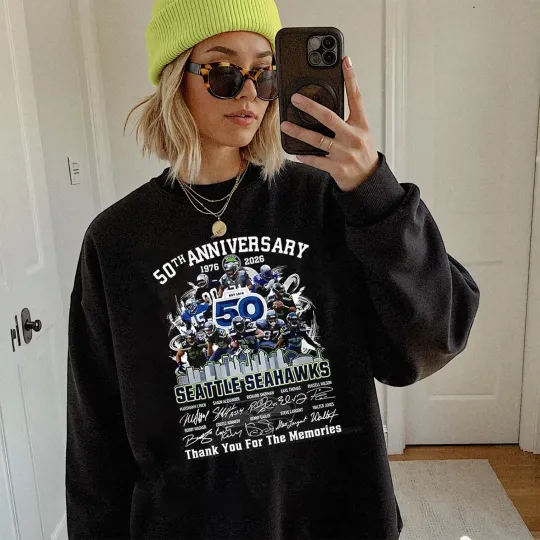 Seattle Seahawks 50 Years Anniversary 1976-2026 Sweatshirt