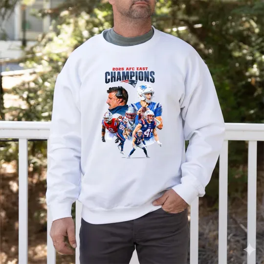 Discover New England Patriots 2025 AFC East Champion Sweatshirt