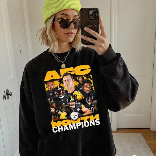 Discover Pittsburgh Steeler 2025 AFC North Champions Sweatshirt