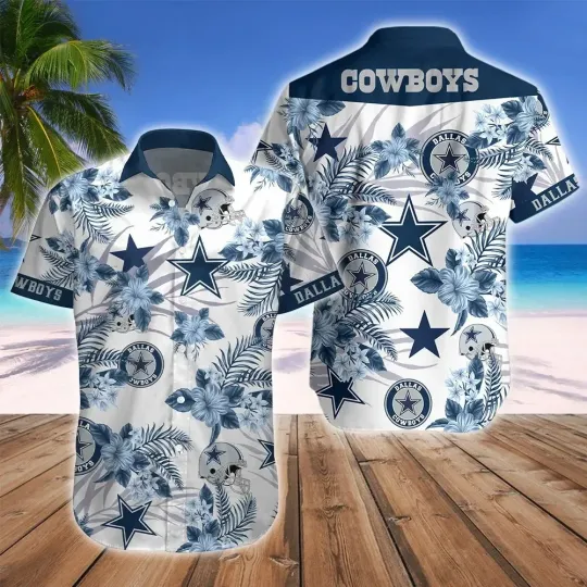 Discover Dallas Football Team Cowboyss Hawaiian Button Down Shirt Unisex Adults