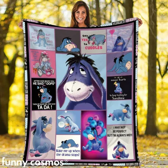 Discover Eeyore Fleece Blanket, Eeyore Quotes Blanket, Pooh and Friends Gift